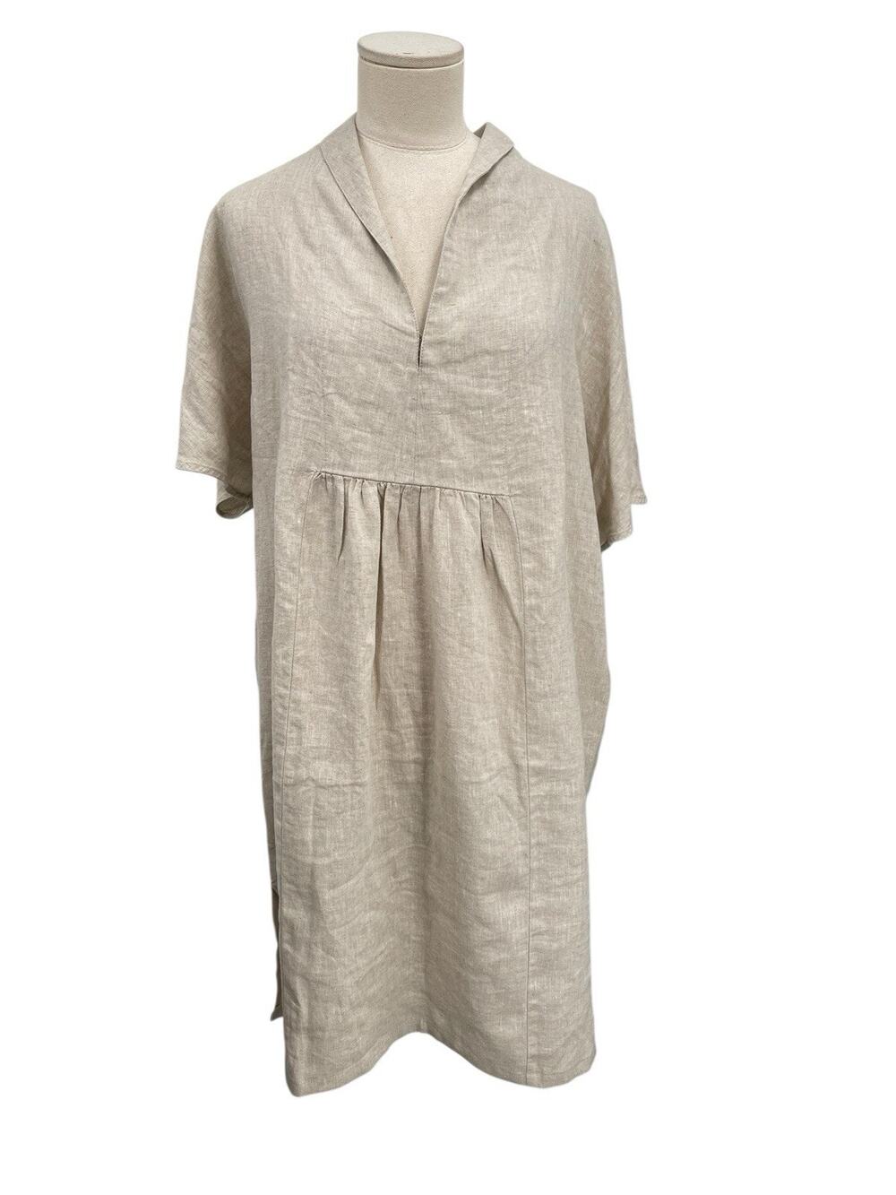 NWT Tuckernuck Linen Dress Tan Short Sleeve Size XXS